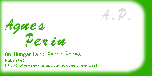 agnes perin business card