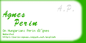 agnes perin business card